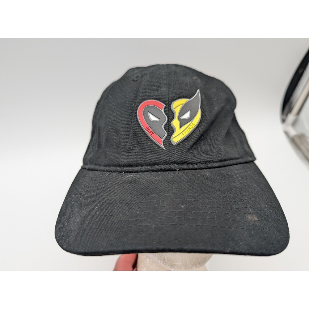 Marvel Deadpool Wolverine Best Friends Heart Black Baseball Cap Hat KOH26236